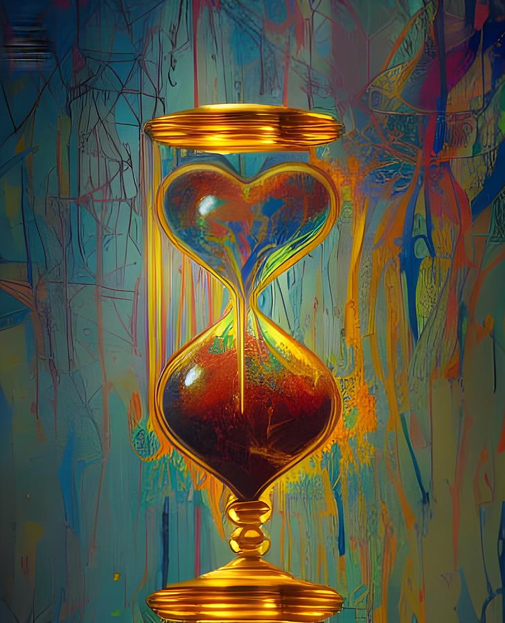 Red Hourglass  Digital Art by Beverly Read