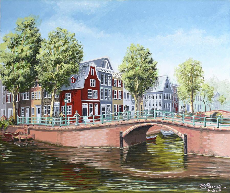 Red House, Amsterdam Painting by Donald Presnell