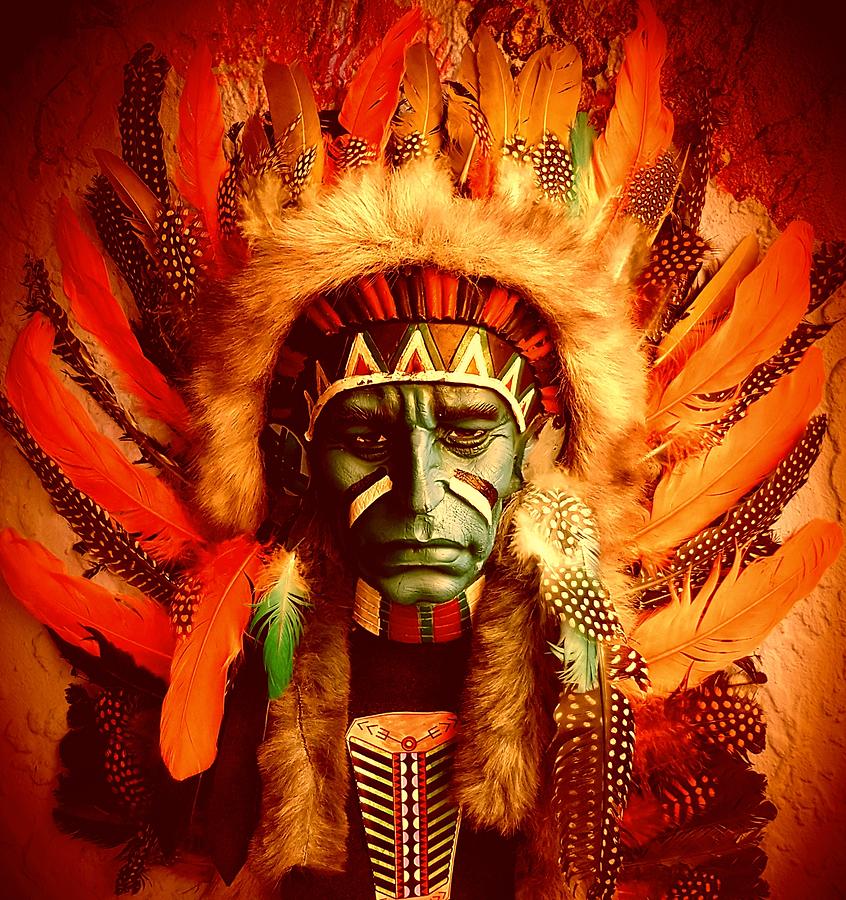 Red Indian Headdress Photograph by Loraine Yaffe