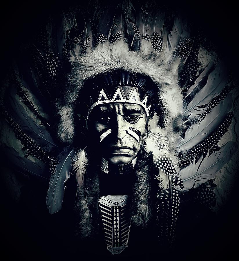 Red Indian Portrait Photograph by Loraine Yaffe