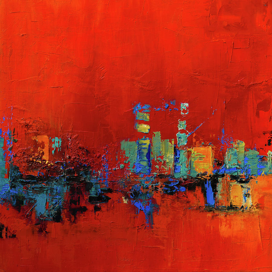 Abstract Painting - Red Inspiration by Elise Palmigiani