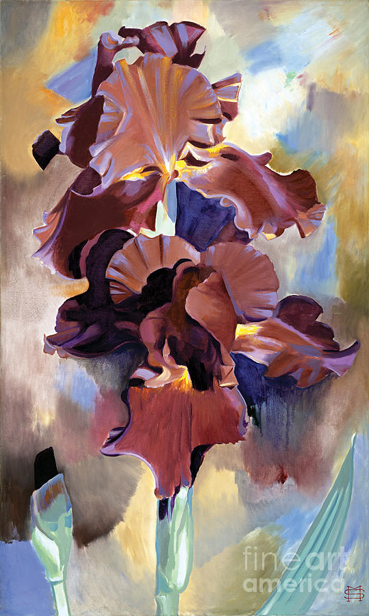 Red Irises Painting By Michael Stoyanov