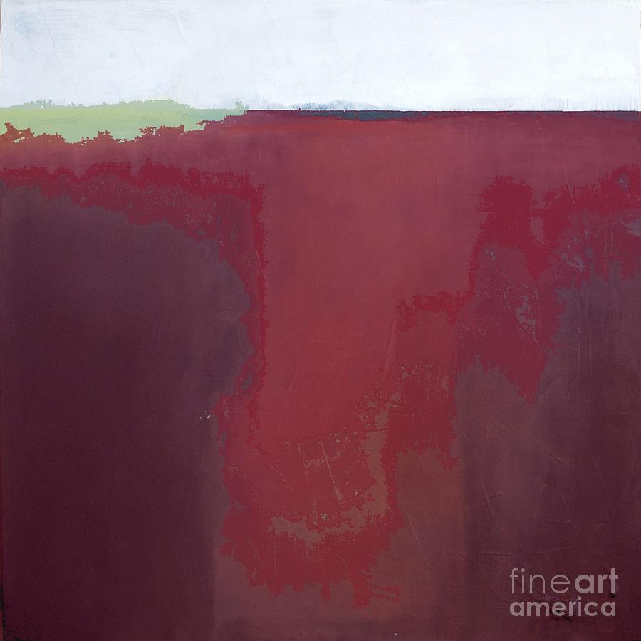 Red Land - abstract landscape by Vesna Antic Mixed Media by Vesna Antic