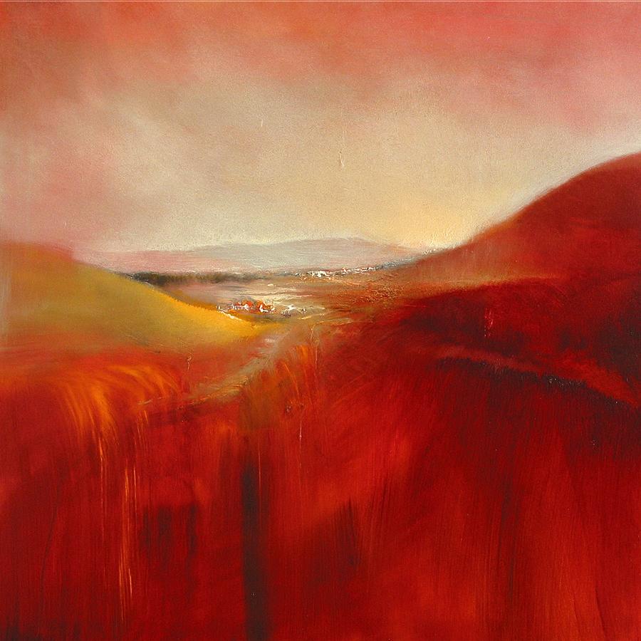 Red land Painting by Annette Schmucker