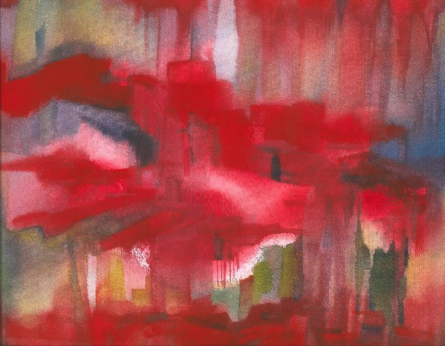 Red Landscape Painting By Andrea Snuggs Fine Art America   Red Landscape Andrea Snuggs 