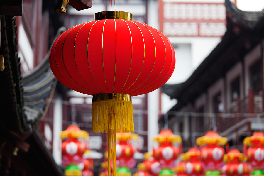 Red lanterns in Chinese New Year,China - East Asia, Photograph by Zyxeos30