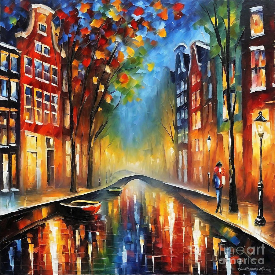 Red Light District Amsterdam Painting By Rhys Jacobson - Fine Art America