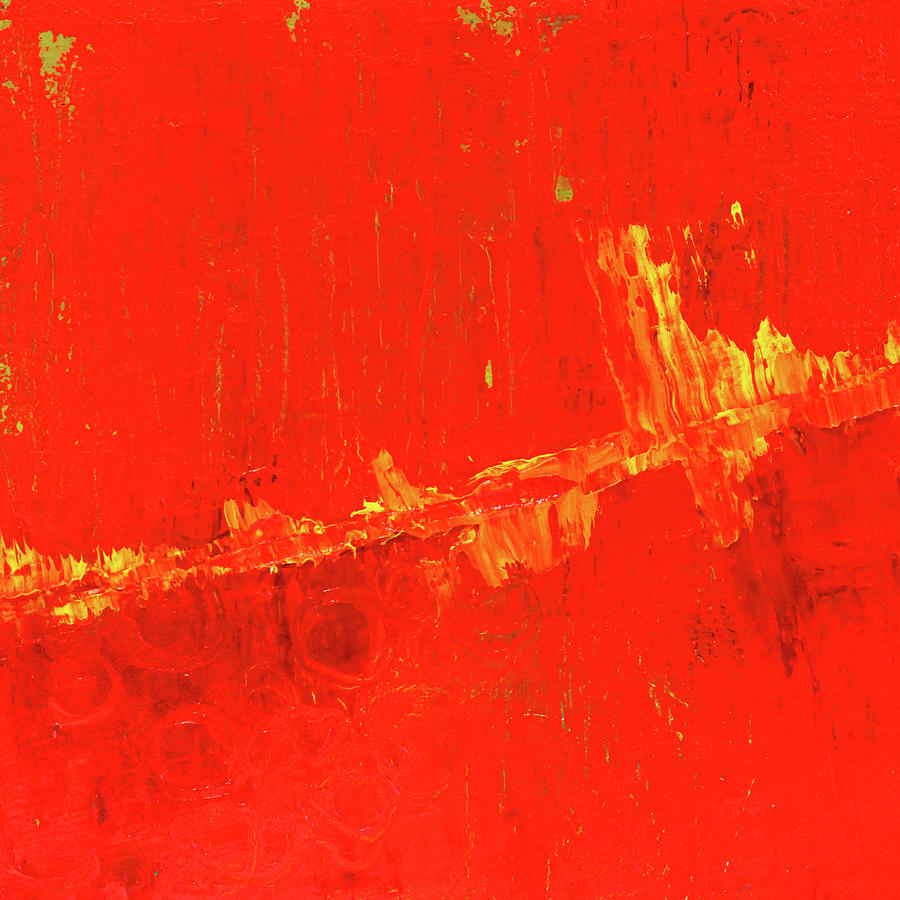 Red Lightning Painting by Nancy Merkle