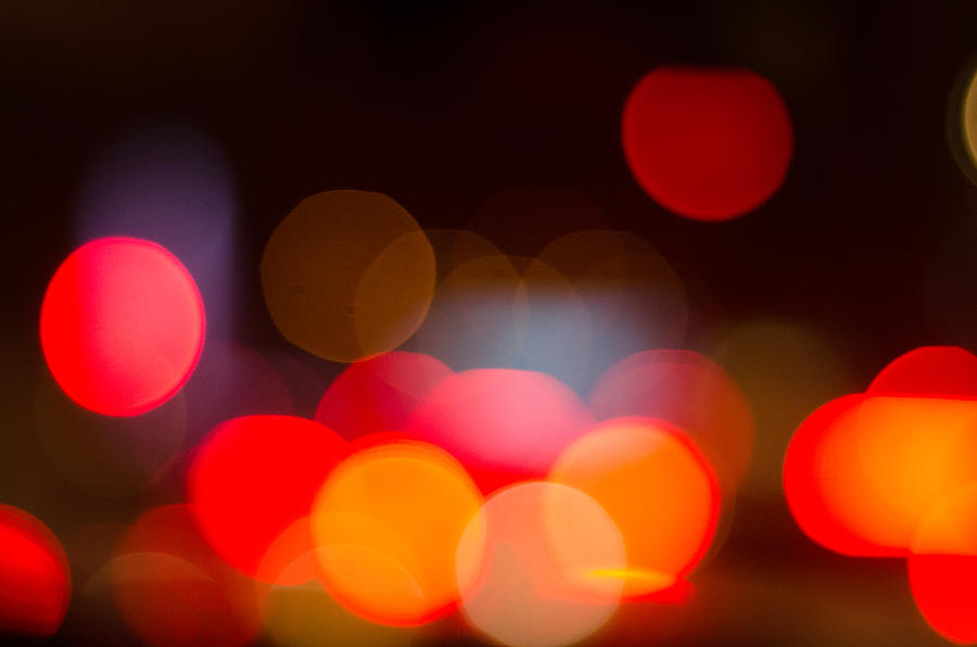 Red lights in bokeh Photograph by Xavi Talleda · Photo collection · (C)