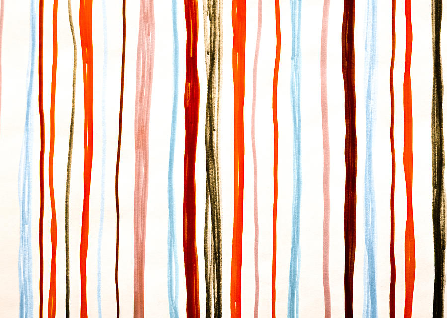 Red Lines Pattern. Horizontal Stroke Illustration. Vintage Fabric Background. Brush Paint Lines Pattern. Orange Modern Vertical Print. Hand Drawn Stripes Illustration. Geometric Lines Pattern. Photograph