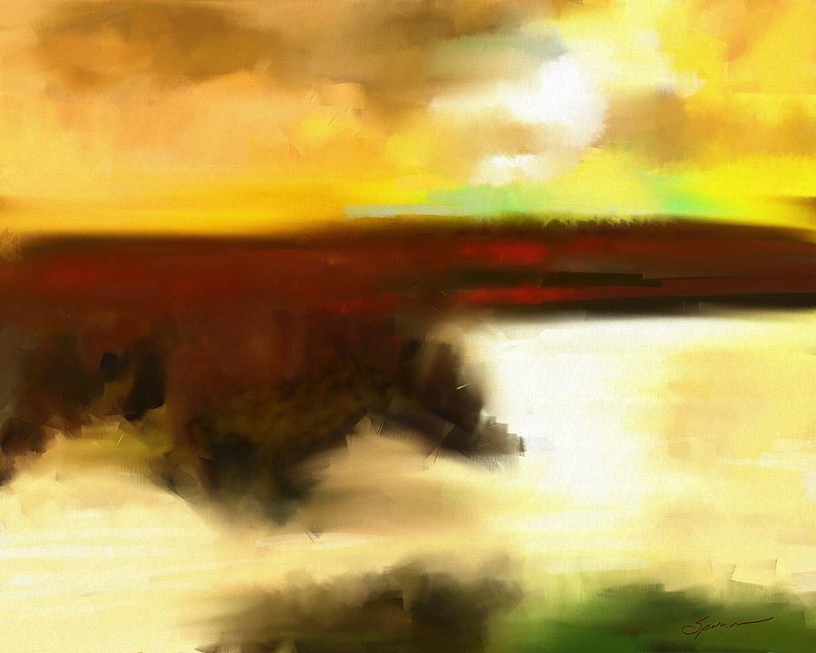 Red Marsh Painting by Mary Sparrow
