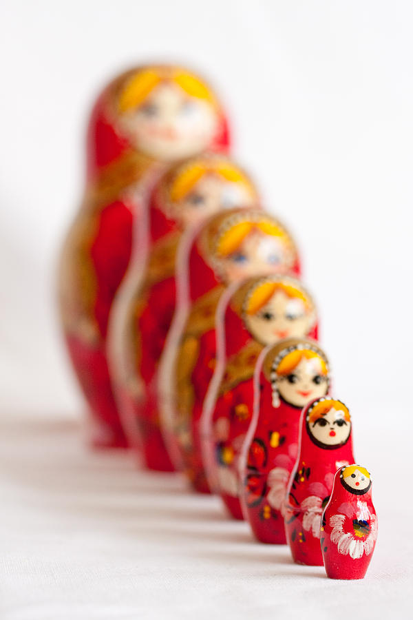 Red Matryoshka dolls Photograph by Christine Wehrmeier