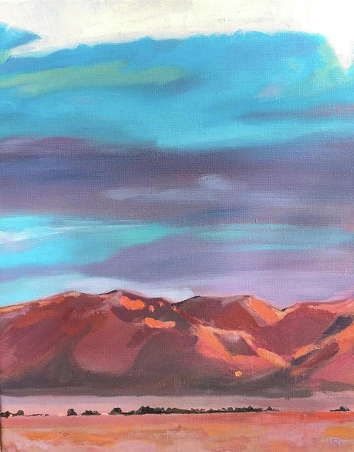 Red Mesa Painting by Rebecca Jacob