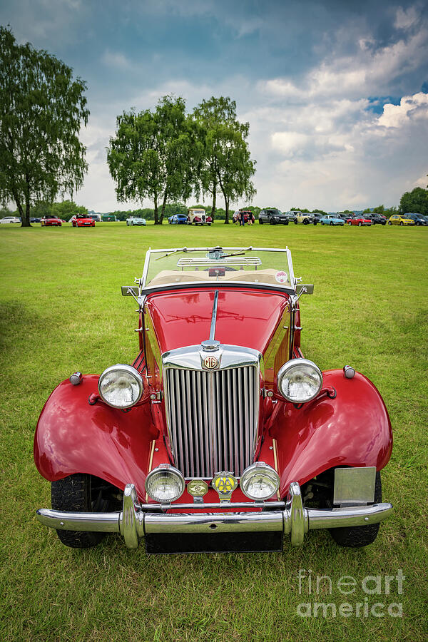 Red MG Classic Car Photograph by Adrian Evans
