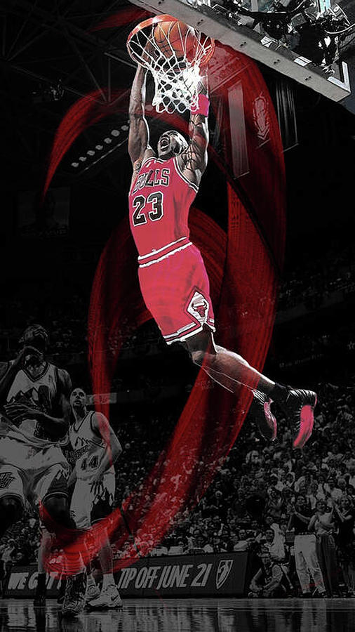 Red Michael Jordan Digital Art by Kevin Morris - Fine Art America