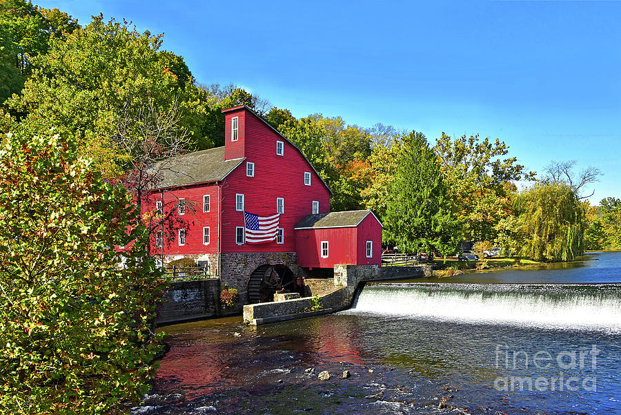 Red Mill Fall Season Landscape NJ Photograph by Regina Geoghan - Pixels