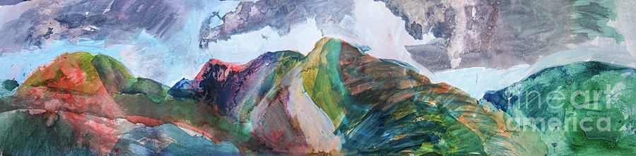 Lake District Painting - Red Mountain Panorama by Elizabetha Fox Lake District Painting - Red Mountain Panorama by Elizabetha Fox