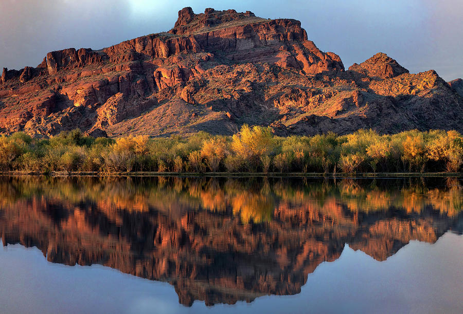 Red Mountain Reflections in the Fall Photograph by Dave Dilli