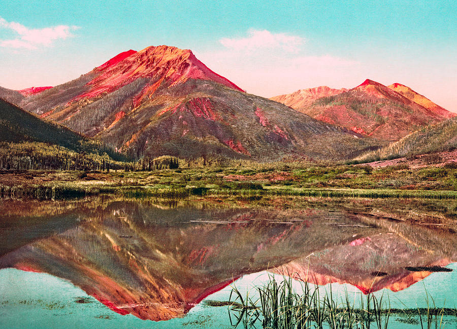Red Mountain - Rocky Mountains - Colorado 1901 Photograph by War Is Hell Store