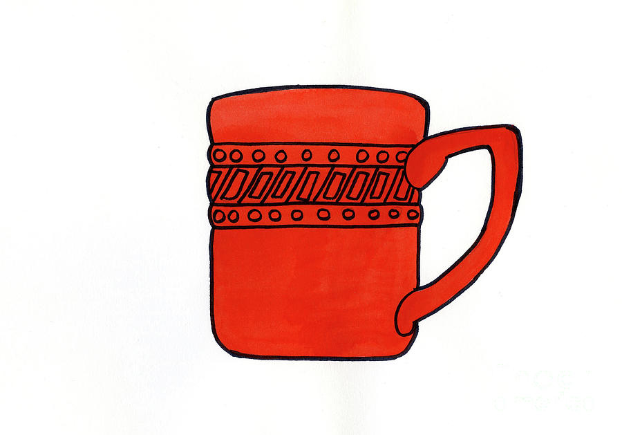 Red Mug One Painting by Norma Appleton