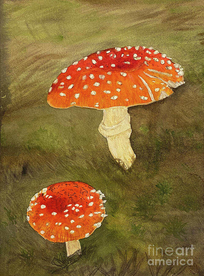 Red Mushrooms Painting by Lisa Neuman Red Mushrooms Painting by Lisa Neuman