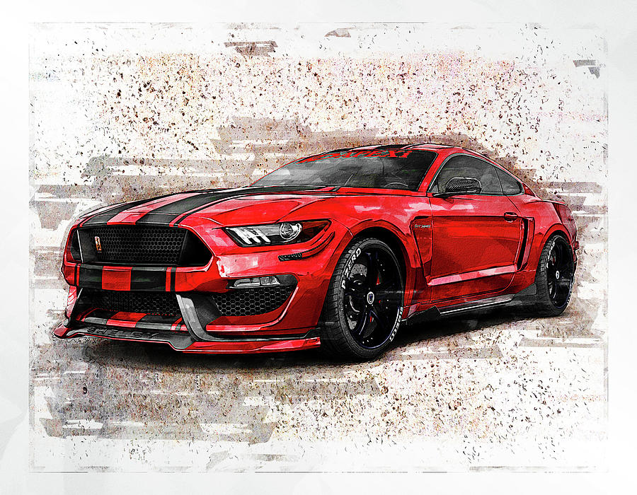 Red Mustang Digital Art by Dujuan Robertson