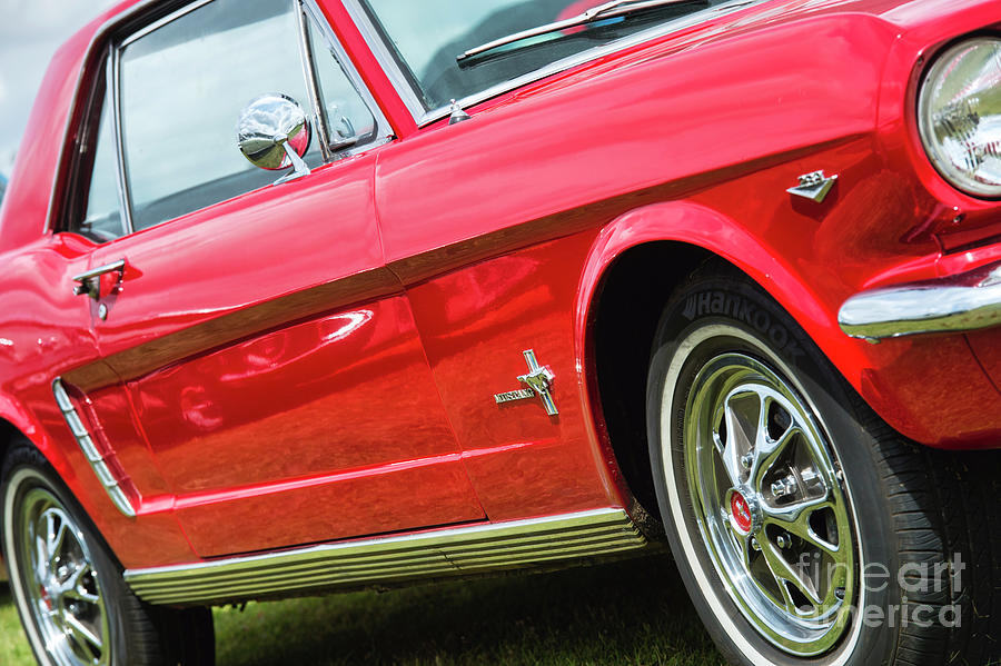 Red Mustang Photograph by Tim Gainey