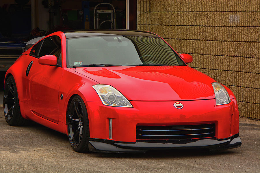 Red Nissan Photograph by Mike Martin - Fine Art America