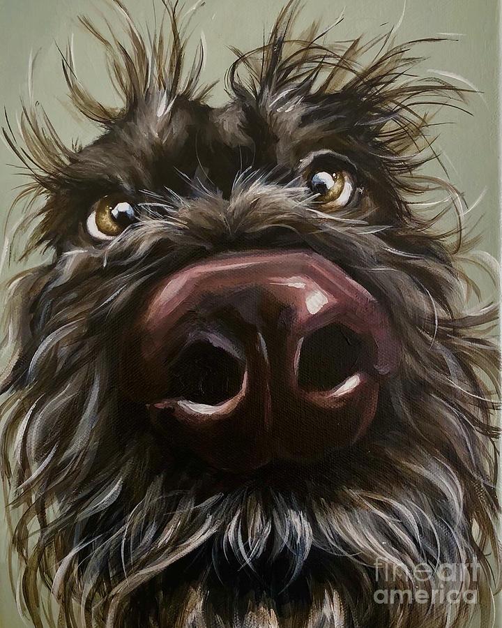 Animal Painting - Red nose by Rache Gerber