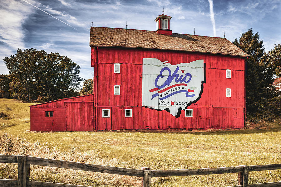 Red Ohio Bicentennial Barn - Delaware County Ohio Photograph by Gregory Ballos