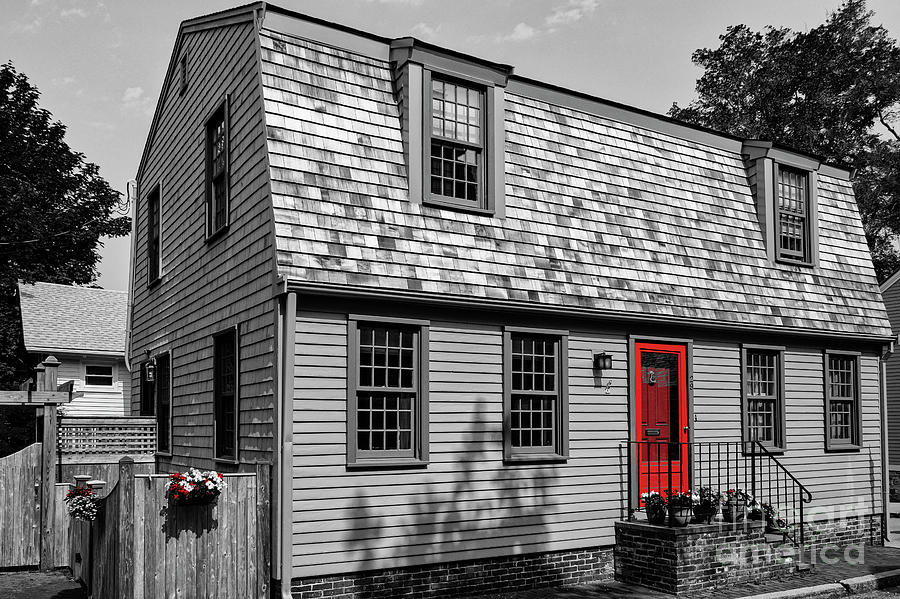 Red on Blue Clapboard Home 4 Photograph by Bob Phillips