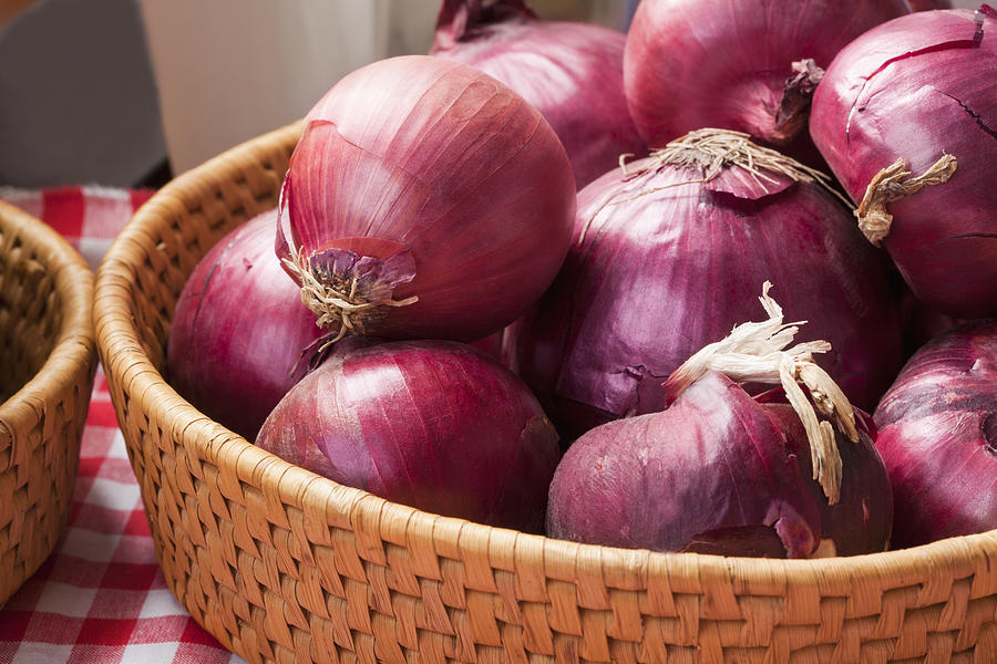 Red onions Photograph by Drbouz