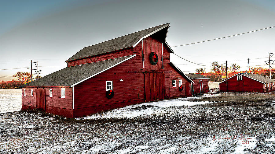 Red Out Buildings Photograph by Ed Peterson