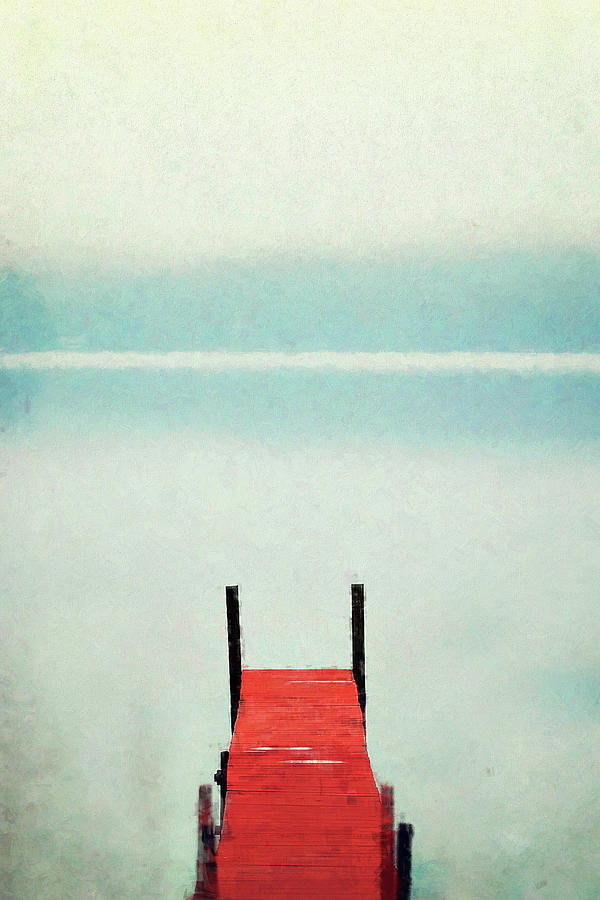 Landscape Photograph - Red Painterly Version by Carrie Ann Grippo-Pike
