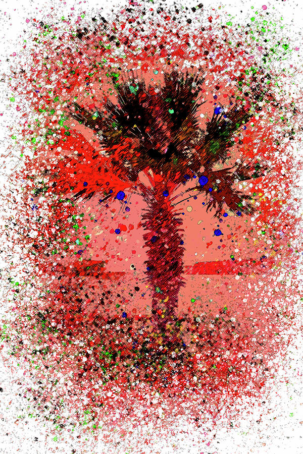 Red Palm. Digital Art