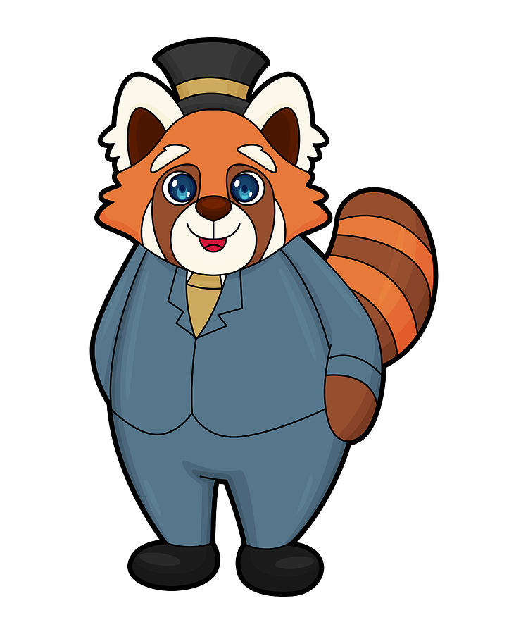 https://images.fineartamerica.com/images/artworkimages/mediumlarge/3/red-panda-as-groom-with-hat-markus-schnabel.jpg
