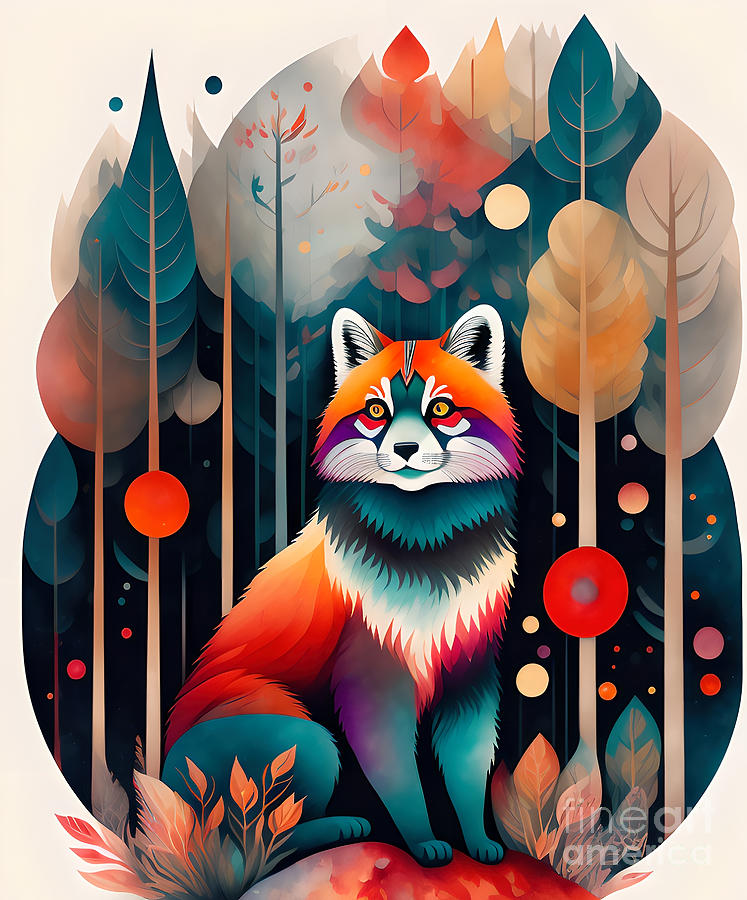 Red Panda In The Forest - 2 Digital Art by Philip Preston