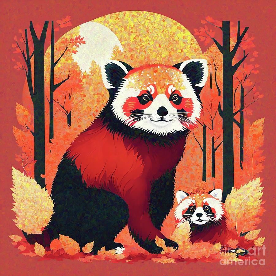 Red Panda In The Forest - 4 Digital Art by Philip Preston