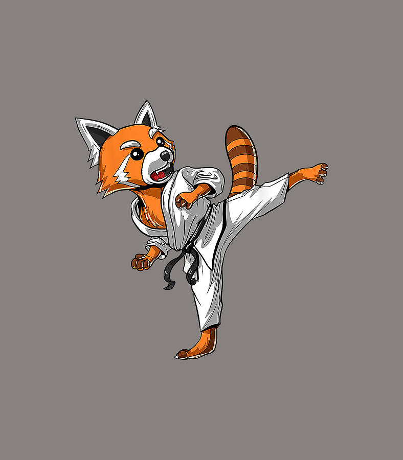 Red Panda Karate Ninja Martial Arts Kickboxing Tae Digital Art by Diogo ...