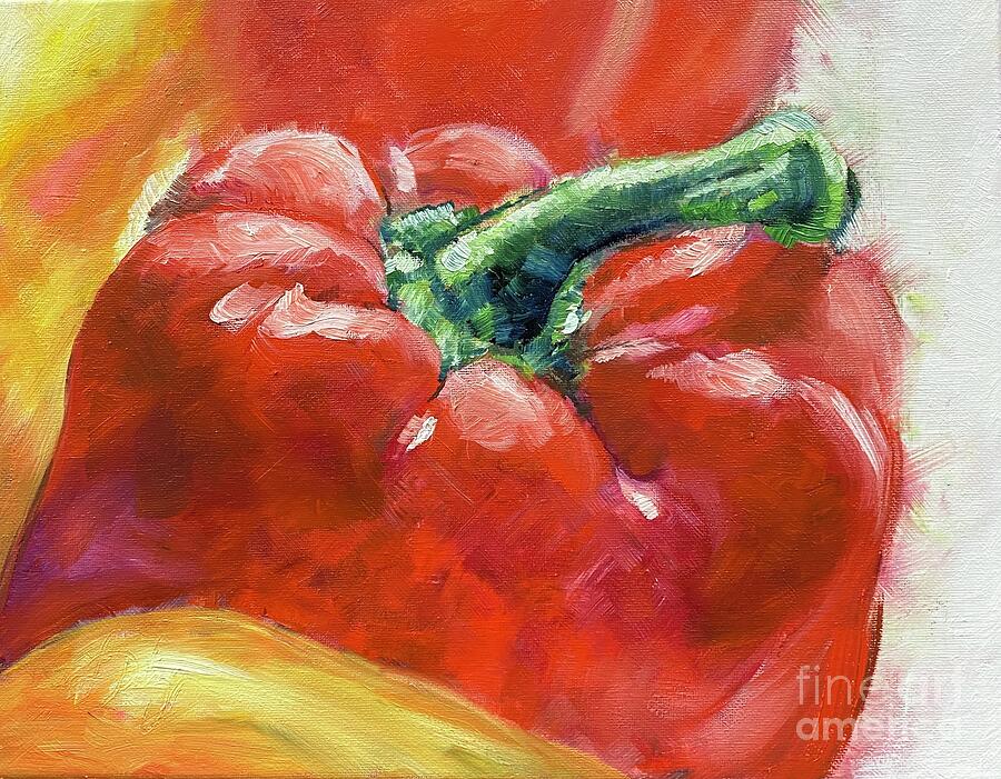 Red Pepper Painting by Alan Metzger