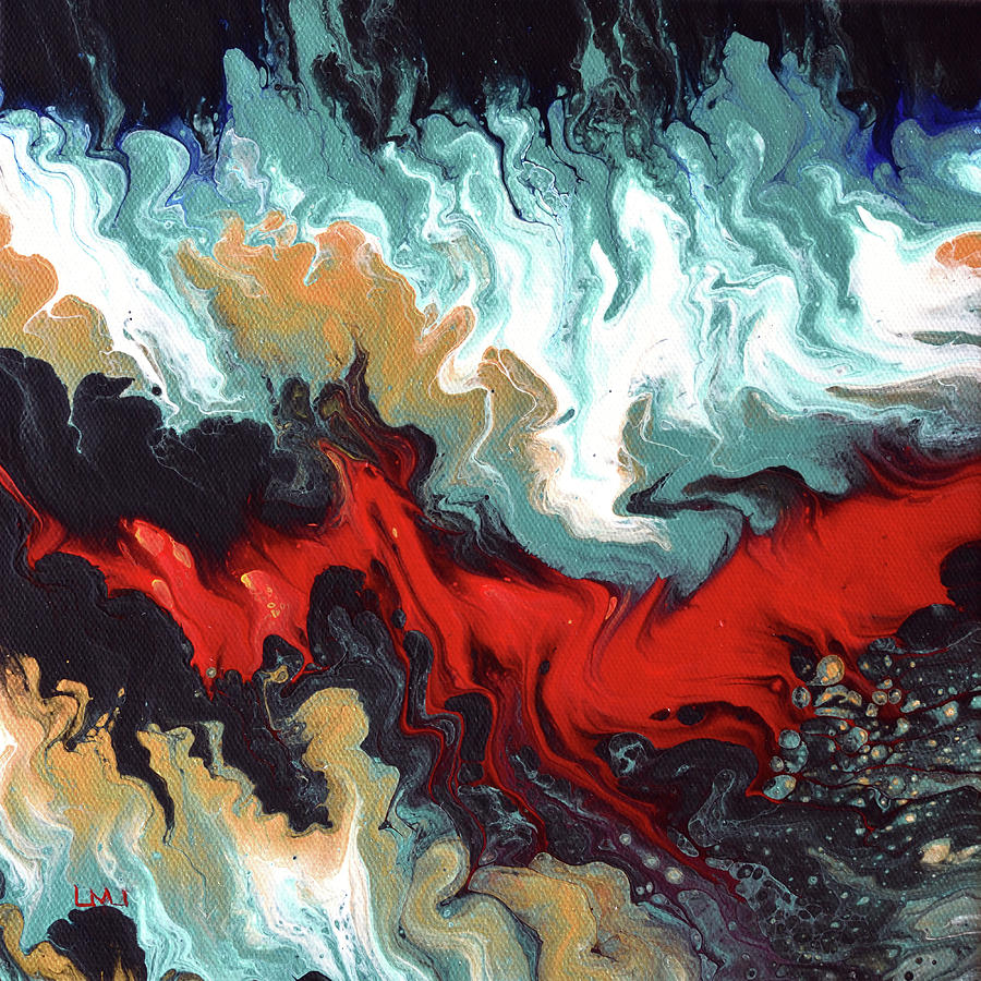 Red Phoenix Rising Painting by Laura Iverson Red Phoenix Rising Painting by Laura Iverson