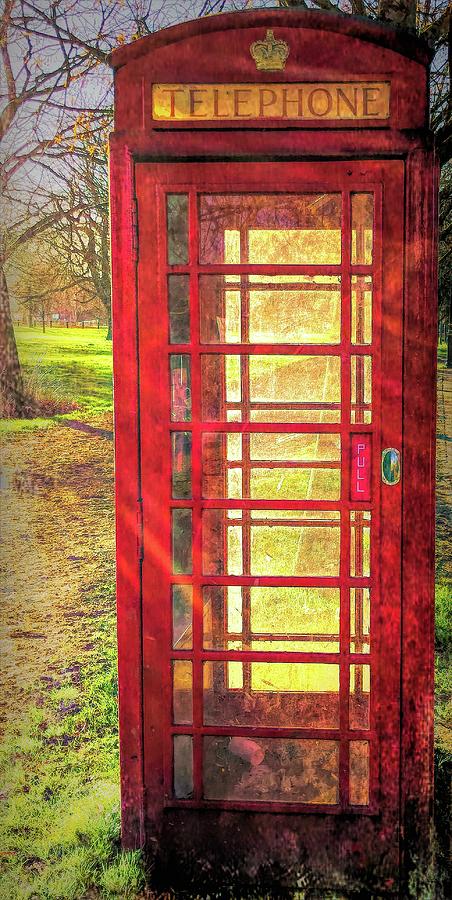 Red Phone Box One Digital Art by Mo Barton