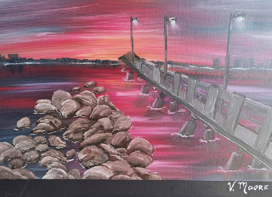Red Pier Painting