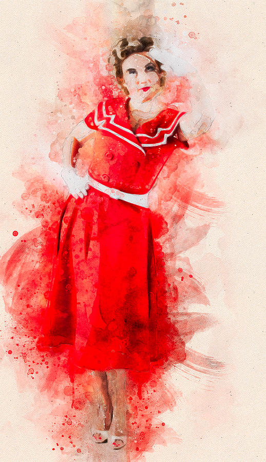 Red Pinup Digital Art by Geir Rosset