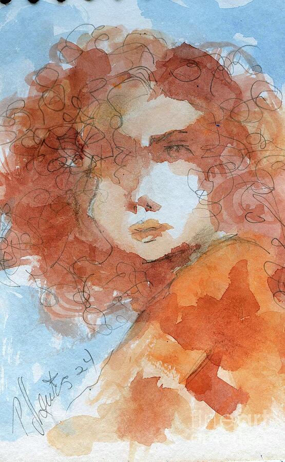 Redhead Painting - Red by PJ Lewis