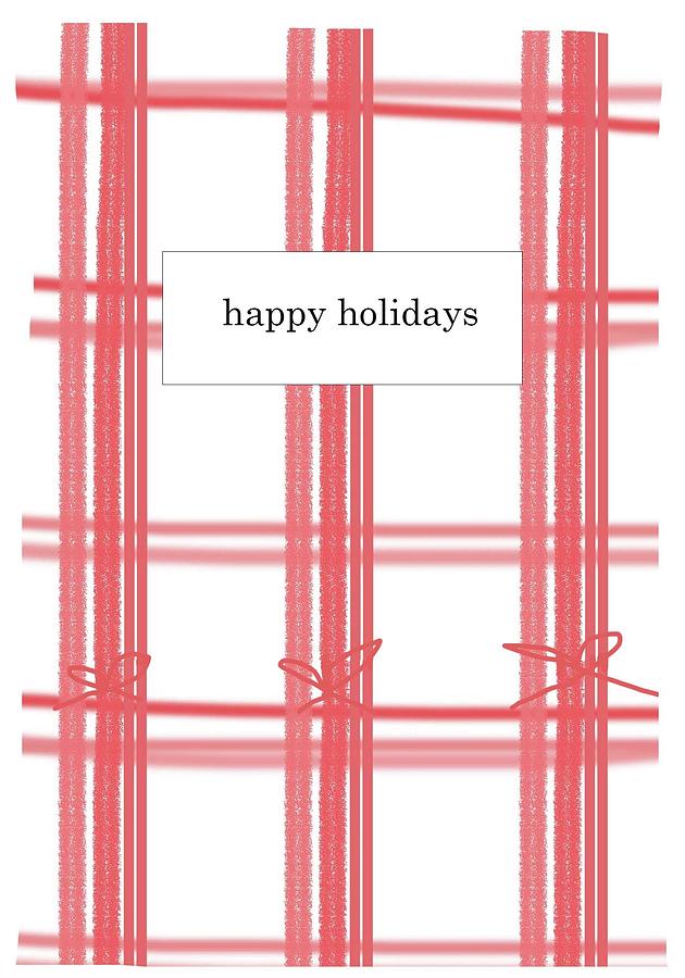 Red Plaid Holiday Digital Art by Ashley Rice