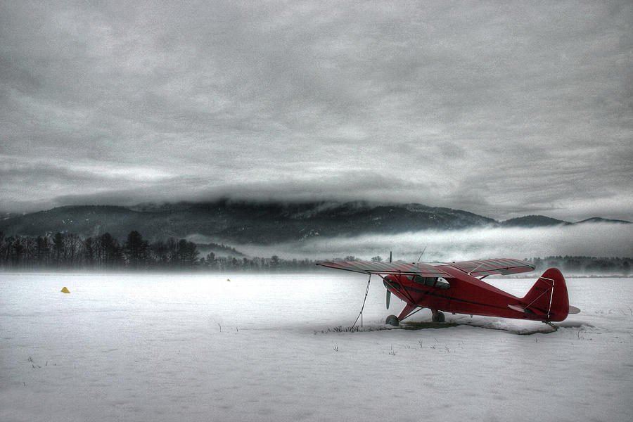 Red Plane in a Monochrome World Photograph by Wayne King