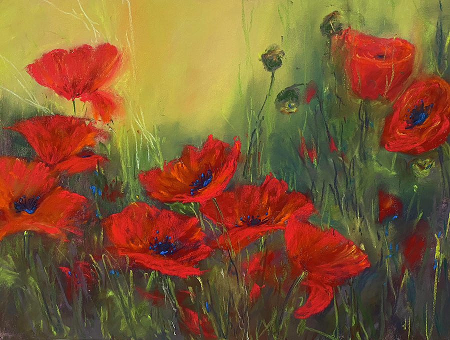 Red Poppies Painting by Charlene Fuhrman-Schulz