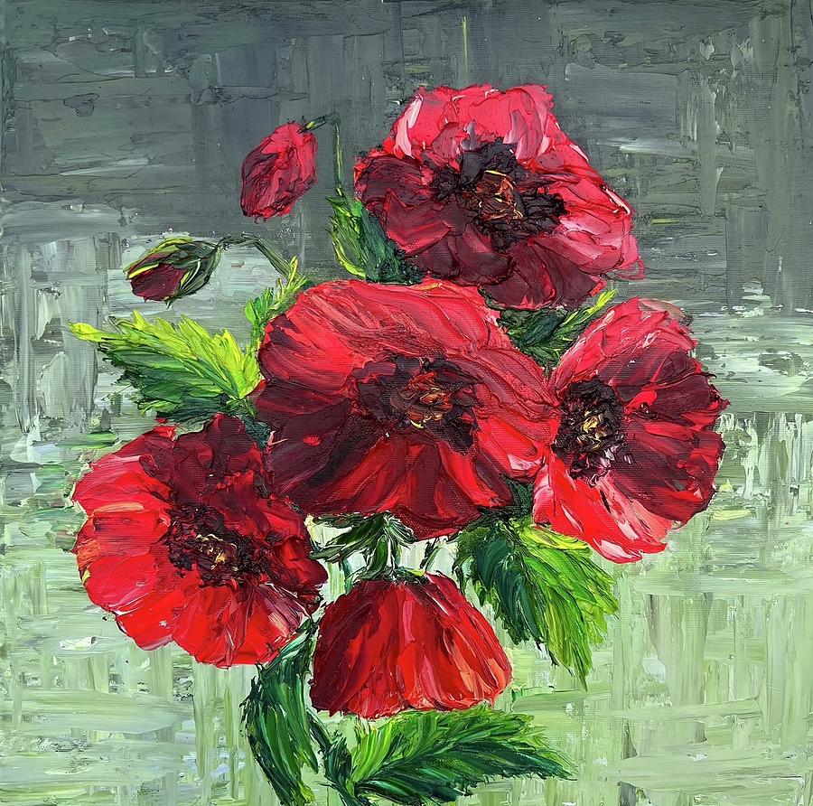 Red poppies Painting by Elvira Gord - Fine Art America