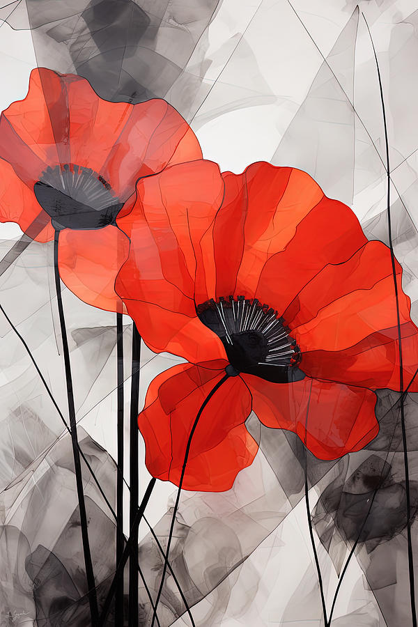 Red Poppies Painting Painting by Lourry Legarde